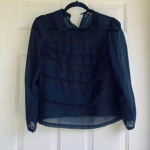 Bulah blouse Sheer Black Blouse Size M